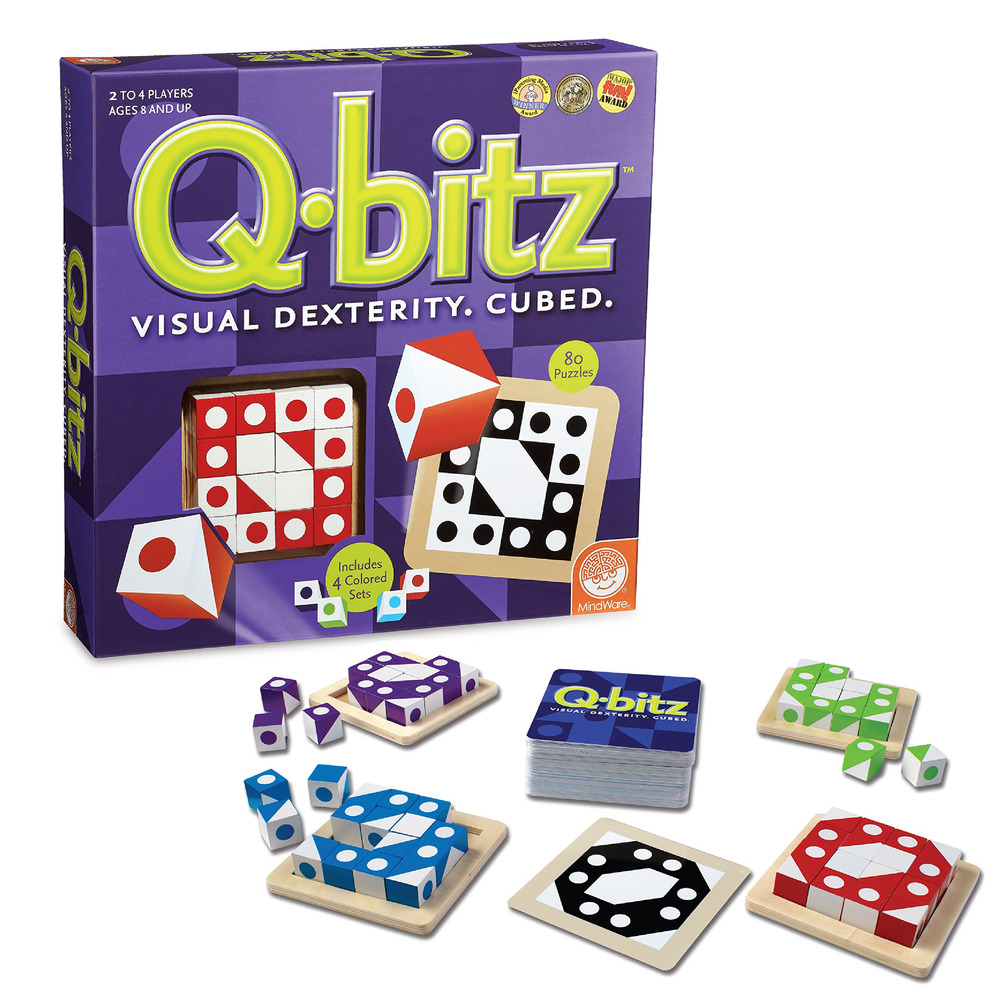 Mindware Q-bitz Wooden Card Game For Age 8+ New in Box